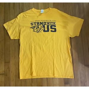 Nashville Predators NHL Yellow t-shirt XL Stand With Us Playoffs 2016